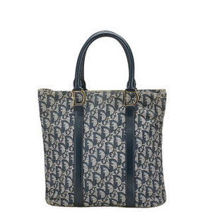 Dior Trotter handbag Navy Blue beige Leather